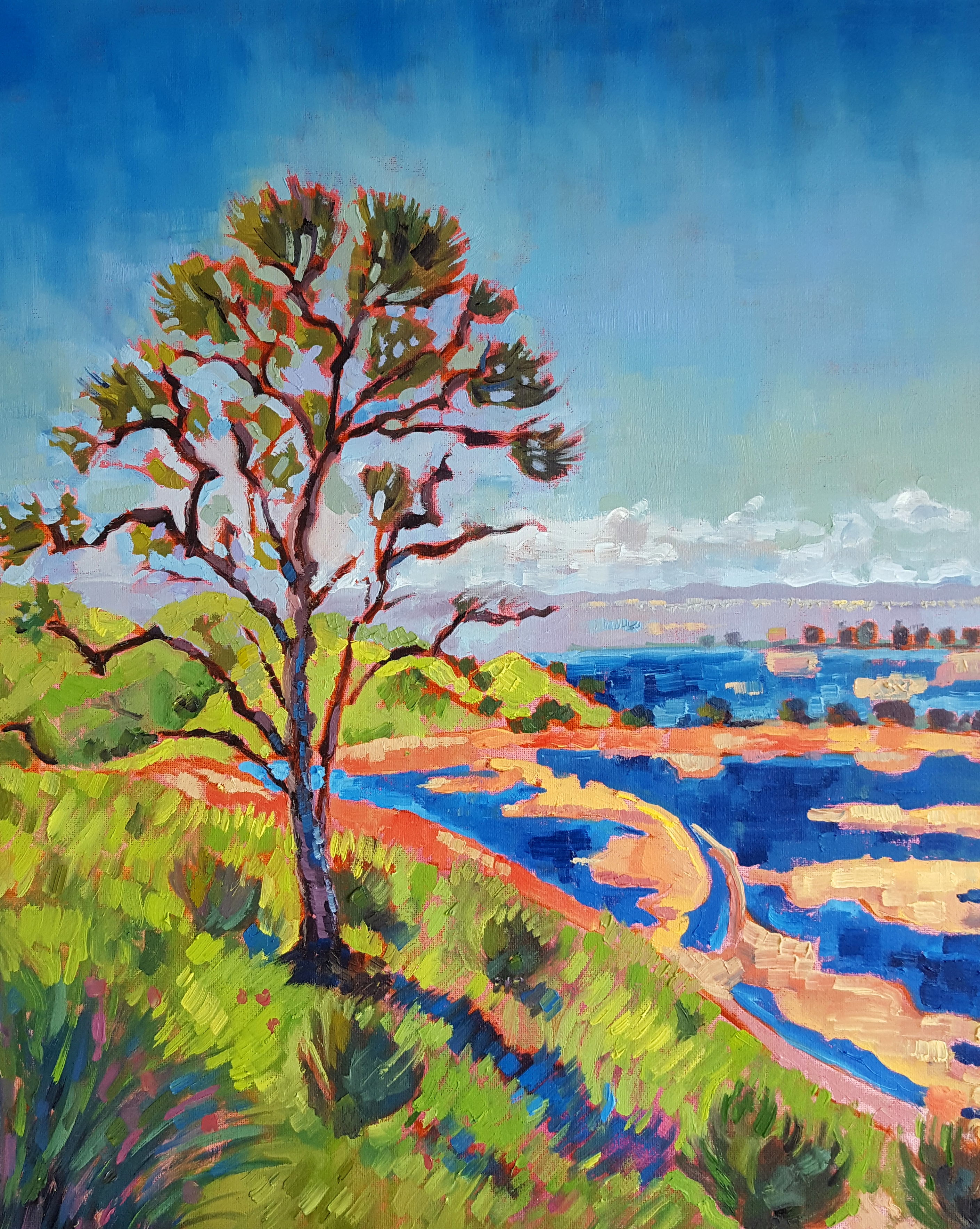“Lakes by the Meadows” – Fine Art Oil Painting by Artist Bhavna Misra ...