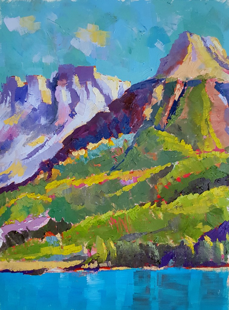 “Lake Clark” – Colorful Nature Painting by Artist Bhavna Misra | Bhavna ...