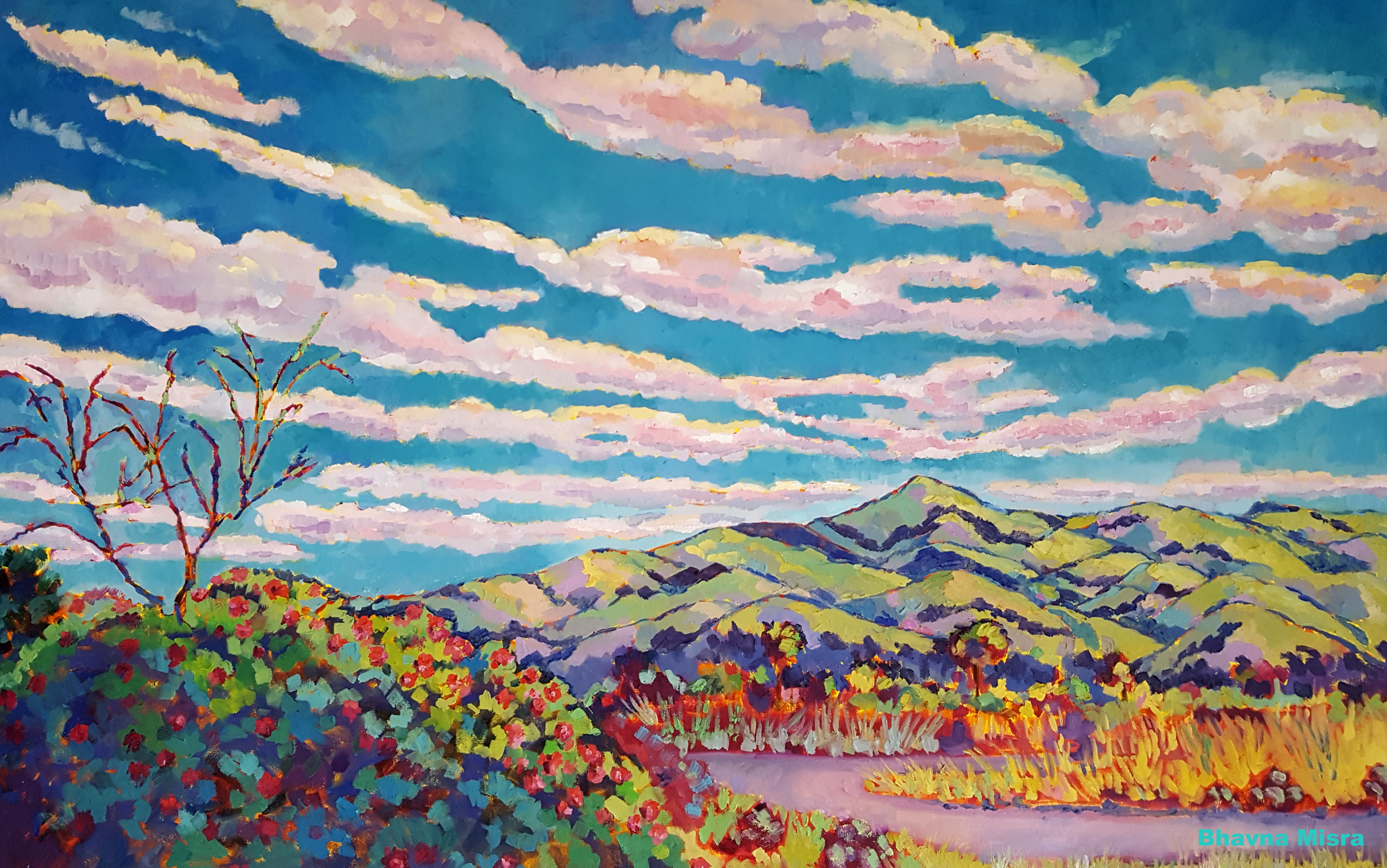 “Mission View with Wildflowers” – Fine Art Oil Painting by Artist ...