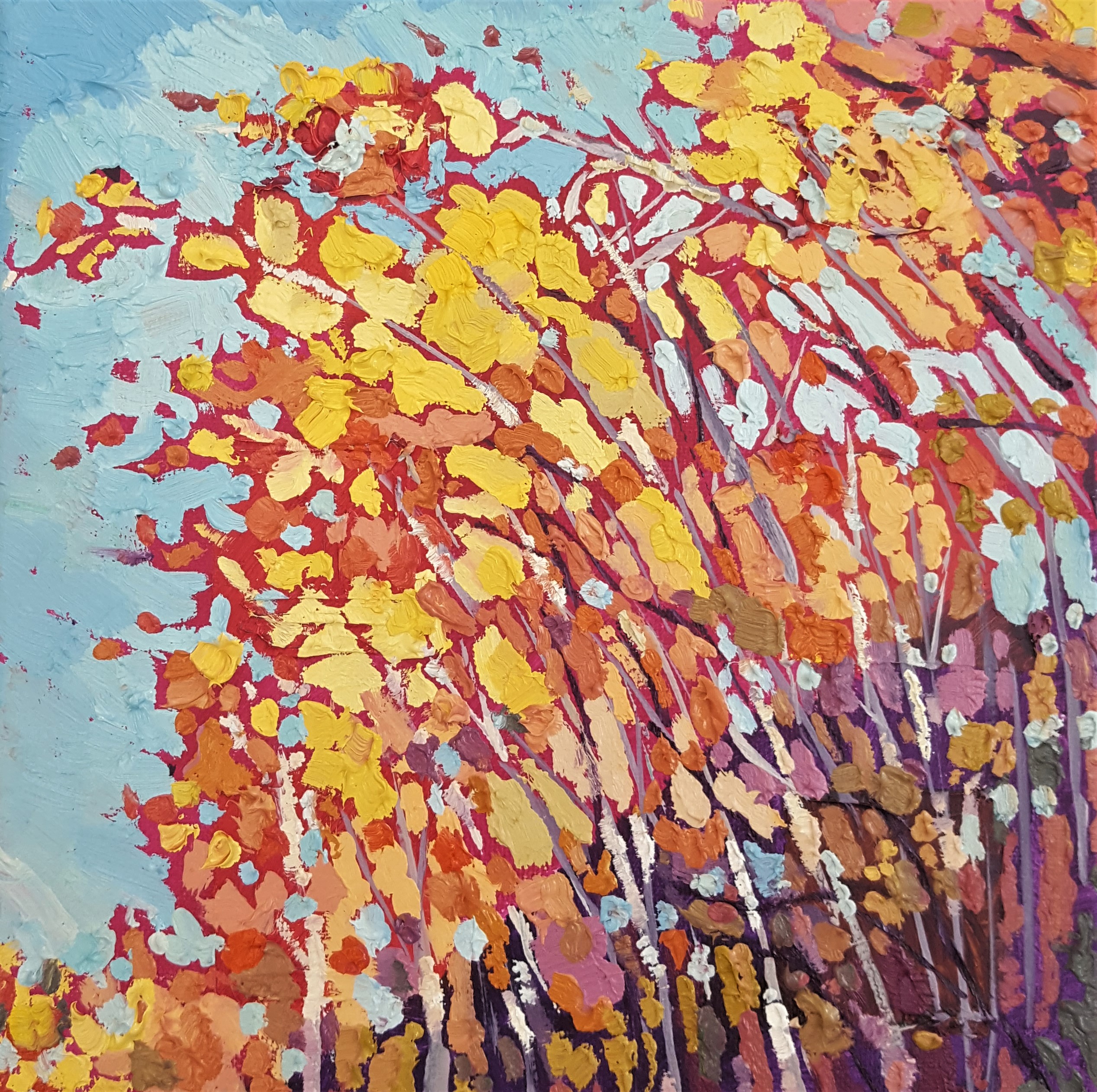 “Dancing Aspens” – Fine Arts Landscape Painting by Artist Bhavna Misra ...