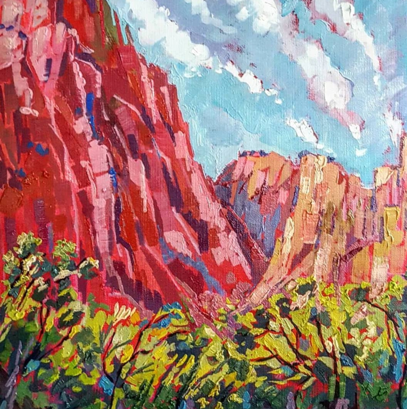 “Zion” – Fine Arts Landscape Painting by Artist Bhavna Misra | Bhavna Misra
